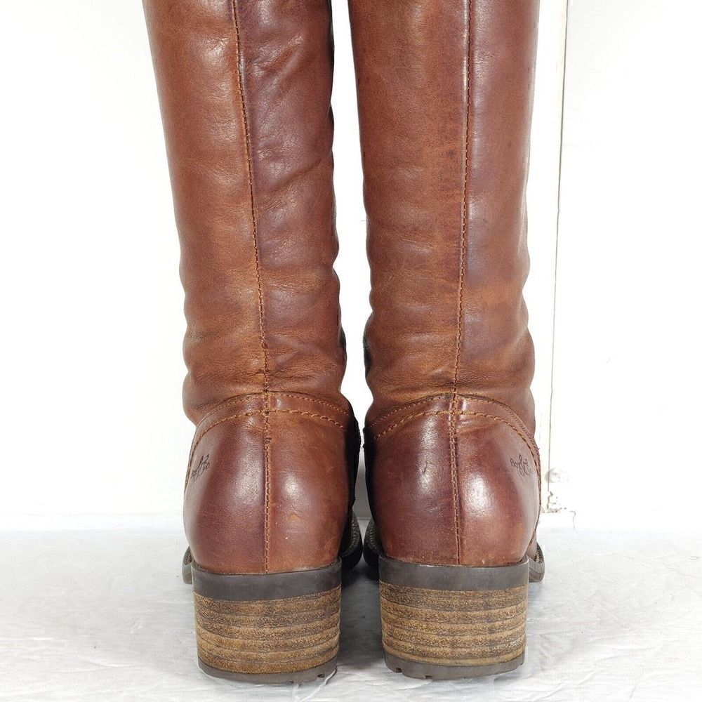 Bos&Co Women's Lawson 37 US6-6,5 Brown Leather Waterproof Knee High Ridin Boots - Picture 11 of 13